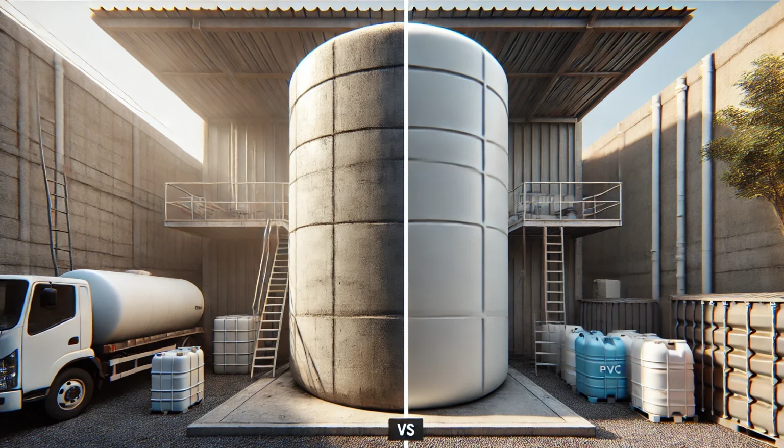Difference Between Concrete and PVC Water Storage Tanks